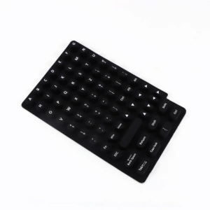 Black round-shaped keyboard cover for long nails, durable and comfortable