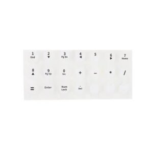 White heart-shaped keyboard cover for long nails, self-adhesive design