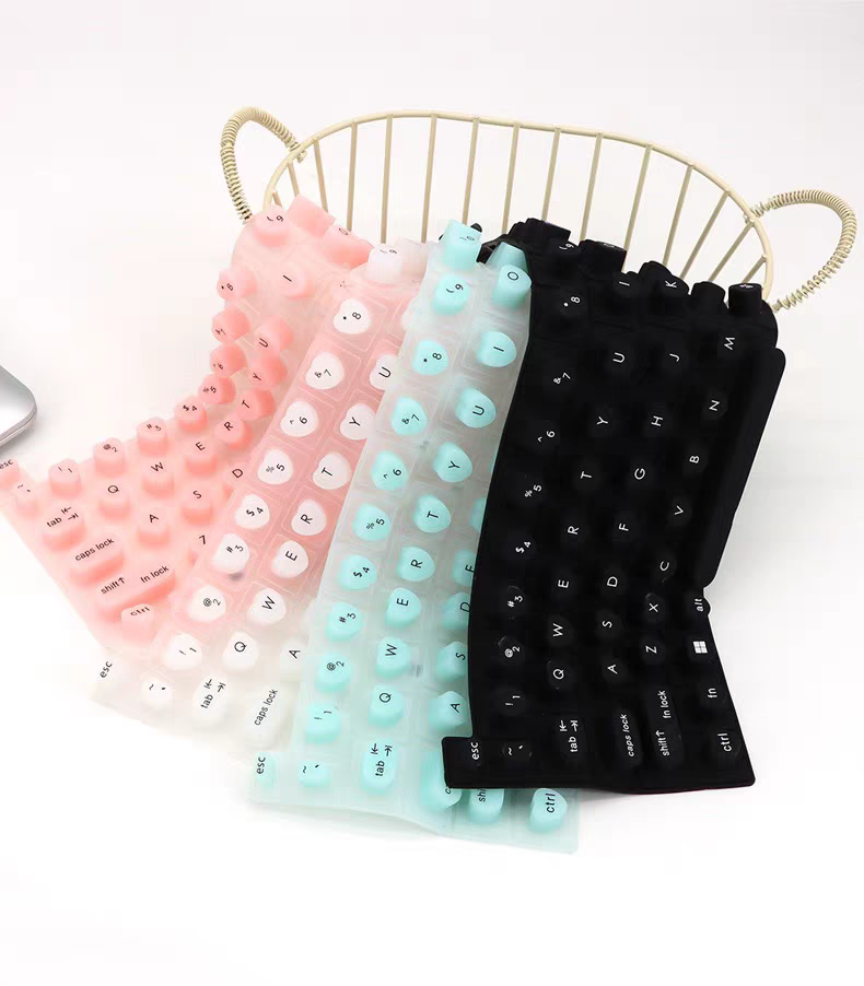 Full collection of mac pro keyboard cover for long nails in multiple nail-friendly colors and stylish designs