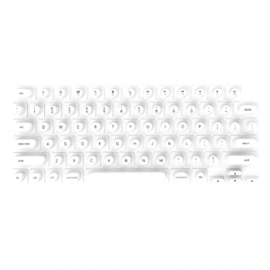 Milk white opaque keyboard cover for long nails